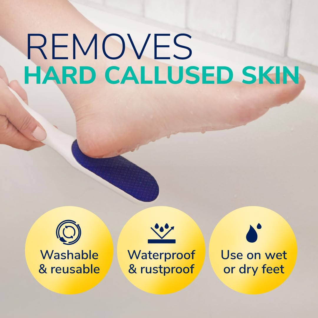 Dr. Scholl's Foot Callus Remover - Durable Nano Glass Foot File for Smooth Skin | Hygienic Pedicure Tool
