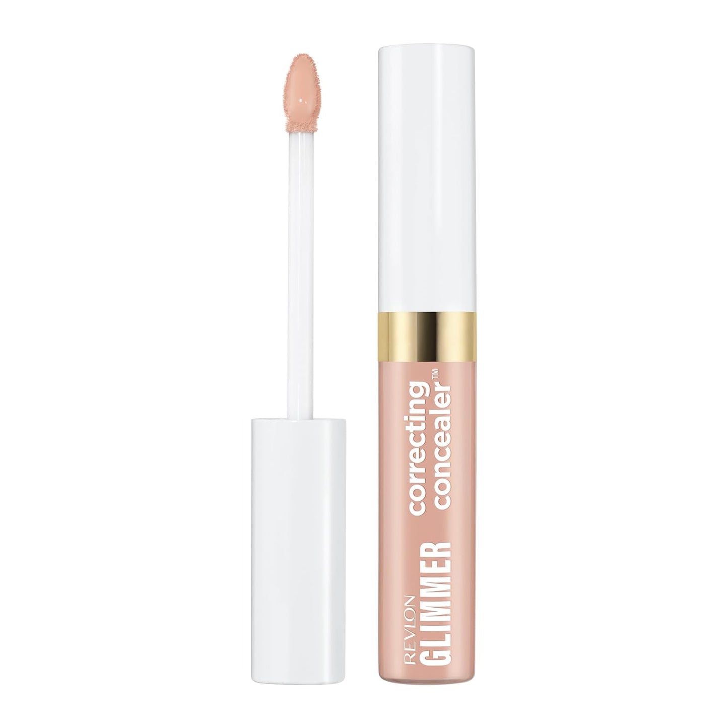 Revlon Glimmer Concealer - Liquid Under Eye Makeup with Caffeine & Vitamin C | Light Coverage, 0.3 fl oz, Pink