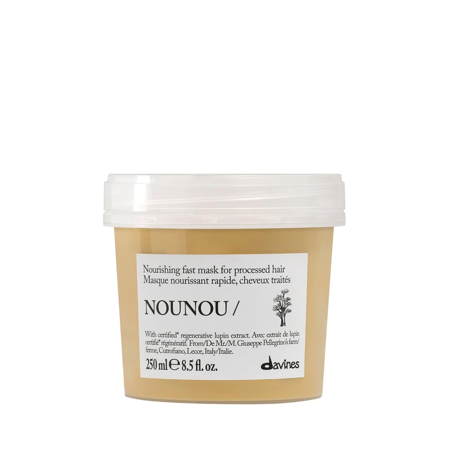 Davines NOUNOU Hair Mask - Intensive Repair Treatment for Bleached & Permed Hair | Deep Nourishment & Hydration