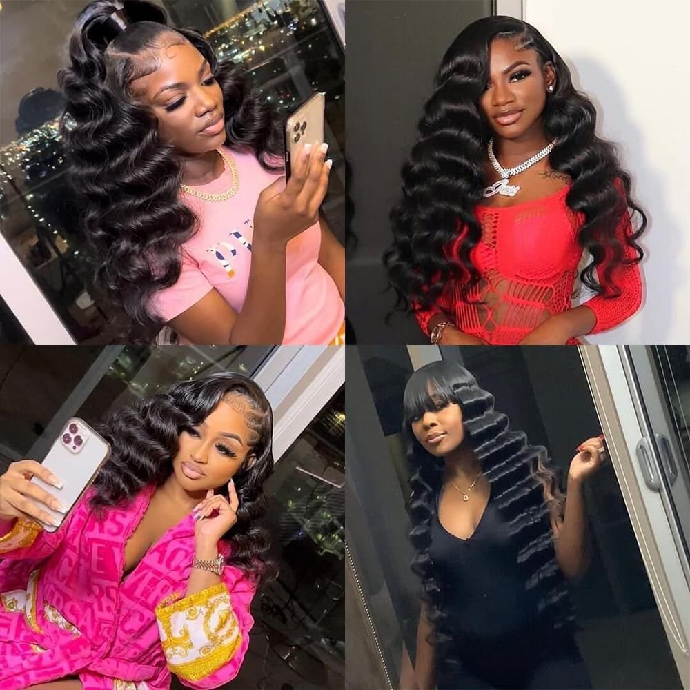 Loose Deep Wave Bundles Loose Wave Bundles Human Hair 310g 18 20 22 Inch Unprocessed Virgin Mixed Length Natural Black Color Bundle Hair Extensions