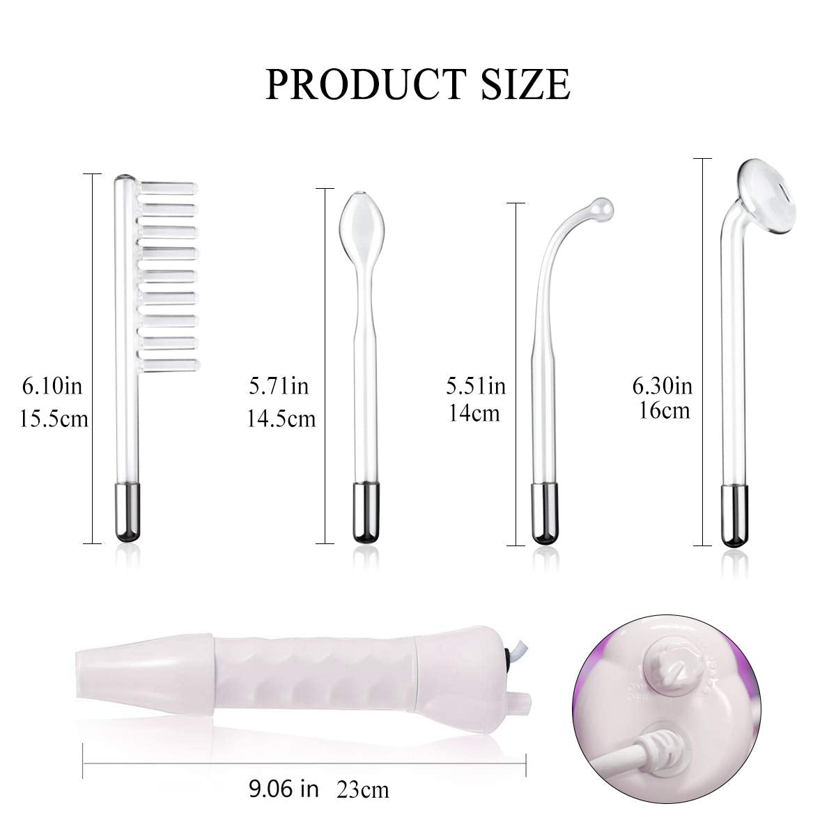 Face Skin Care Wand, FAZJEUNE High F requency Facial Device Face Skin Care Kit Portable Skin Care Tools Home Use