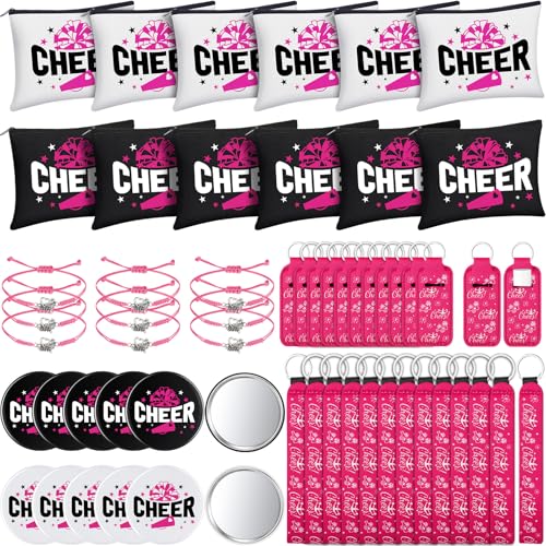 60-Piece Cheerleader Team Gift Set - Cosmetic Bags, Mirrors & Accessories