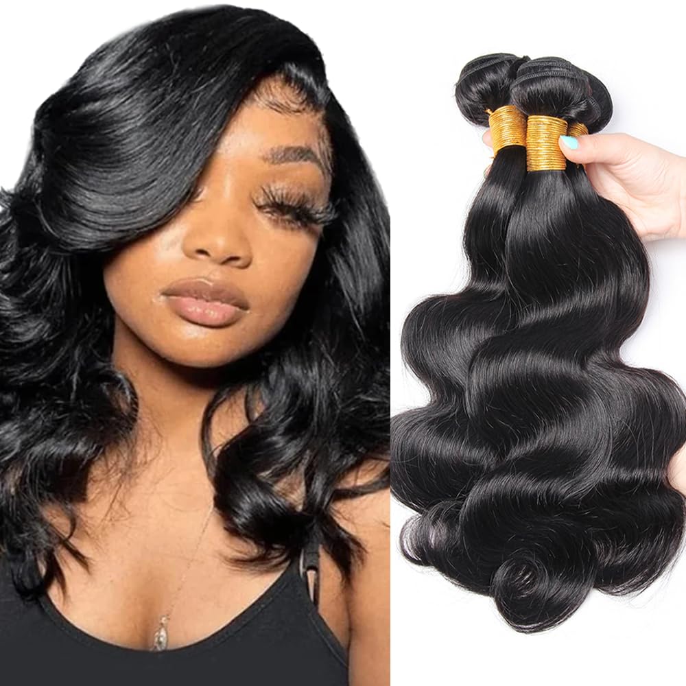Body Wave Bundles Human Hair Body Wave Bundles Black Human Hair Bundle Unprocessed Virgin Bundle 14 16 18 Inch 150g