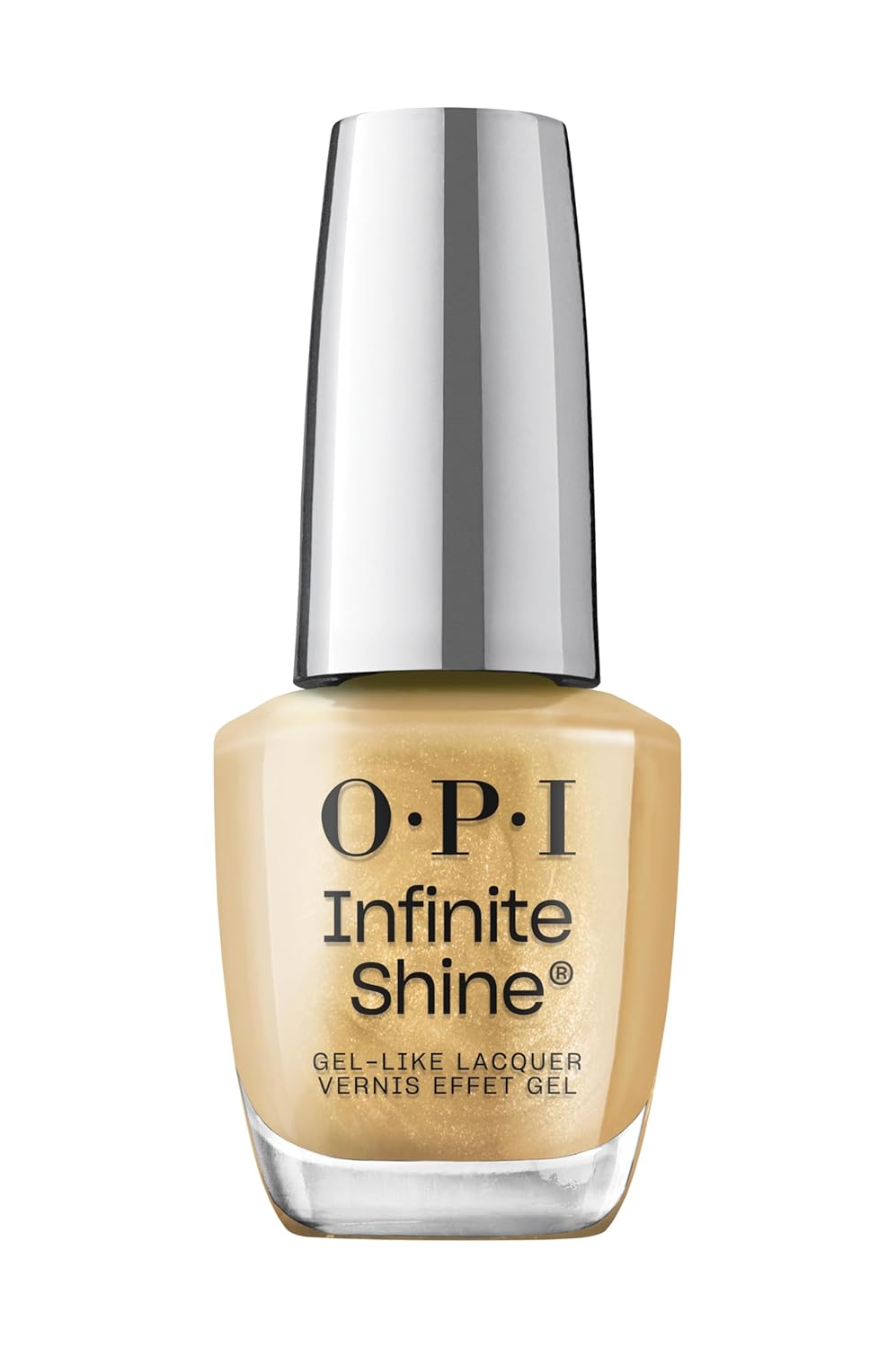 OPI Infinite Shine 24/7 Carat - Sheer Bright Yellow Metallic Nail Polish | Vegan, Long-Lasting, Streak-Free Formula