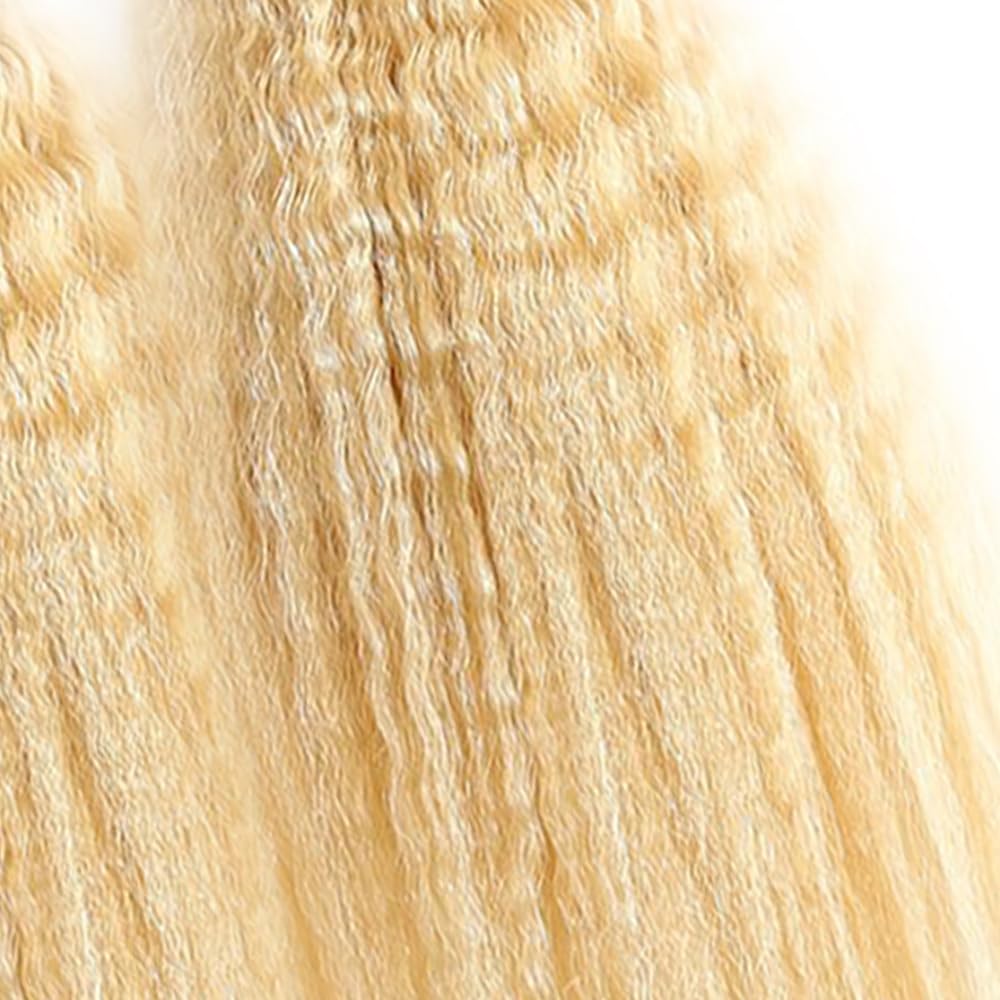 #613 Blonde Bundles Human Hair Yaki Straight Bundles 20 20 20 Inch Honey Blonde Kinky Straight 3 Bundle Unprocessed Brazilian Virgin Hair 50 Gram Per Bundle Deals Quick Weave Hair Extensions