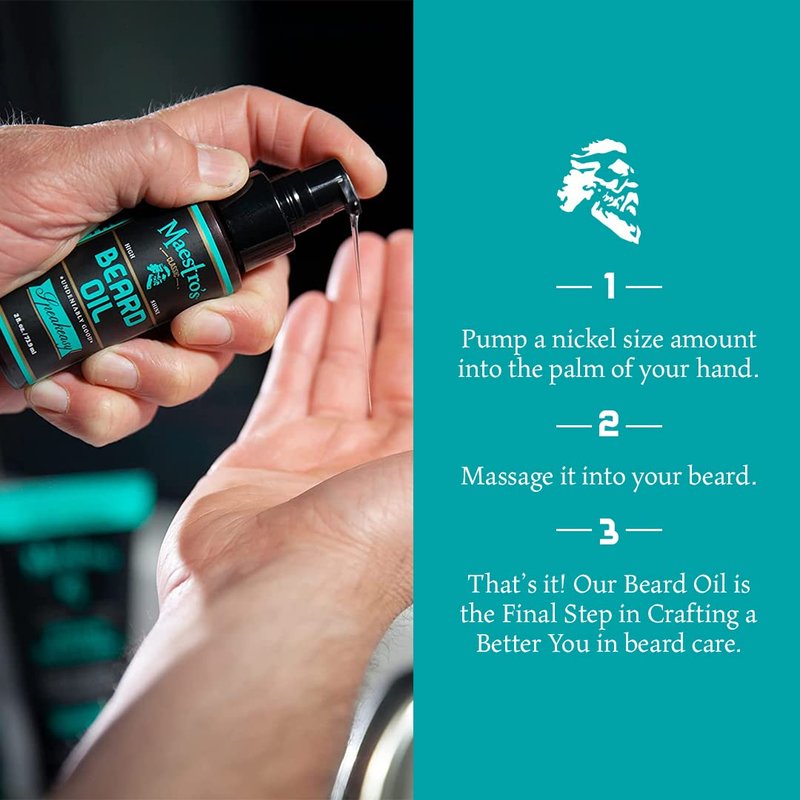 Maestro's Classic BEARD OIL | High-Shine Moisturizing & Taming for All Beard Types & Lengths- Speakeasy blend, 2 Ounce