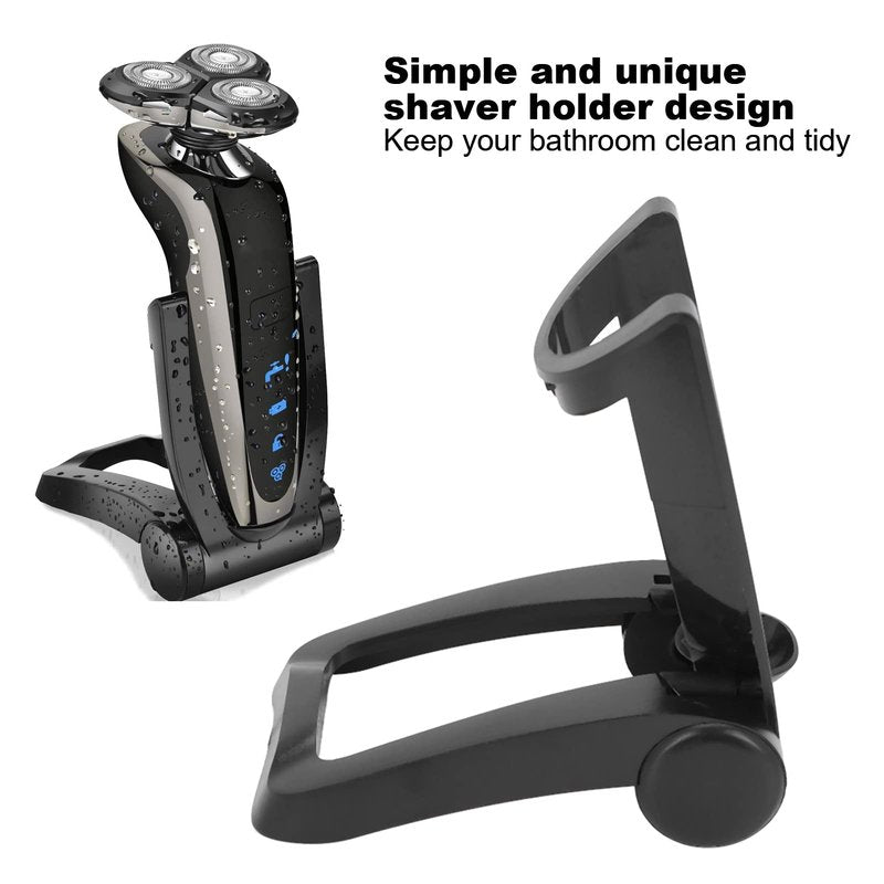 Agatige Electric Razors Holder, Foldable Electric Shaver Stand Base, Prevent Fall Electric Shaver Stand Storage Rack Bracket Home Bathroom Accessories