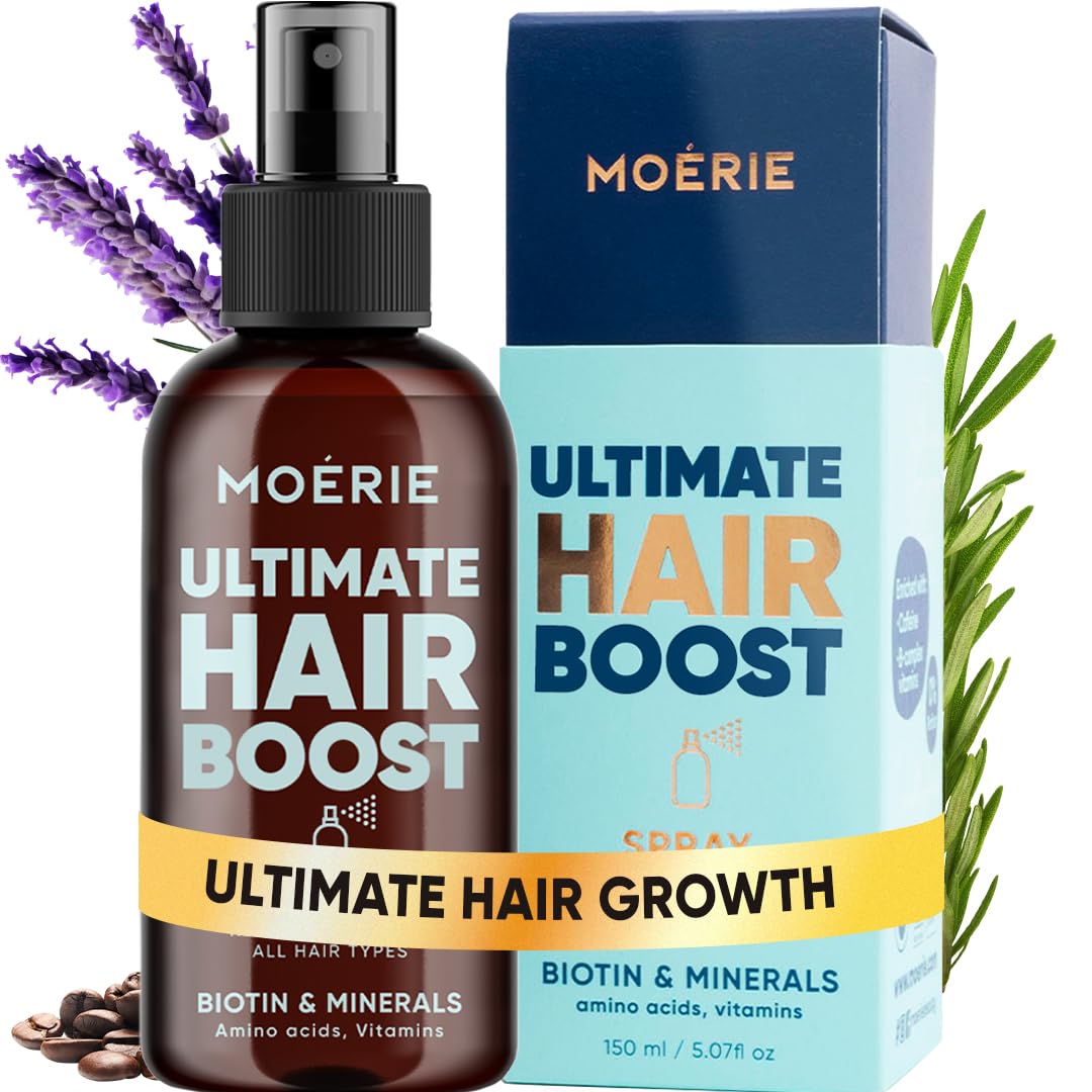 Moerie Hair Growth Serum Spray - Biotin & Rosemary Formula for Thinning Hair | Scalp Care & Regrowth Solution