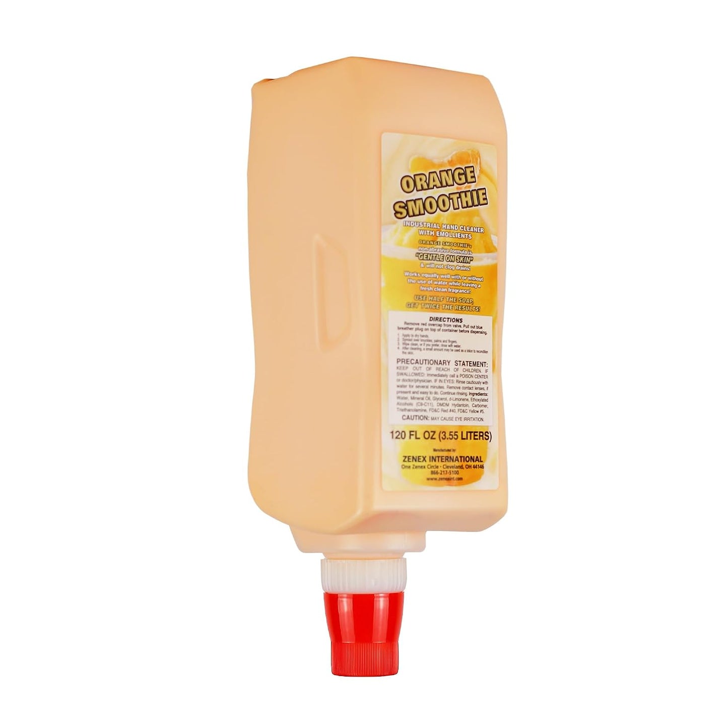 Orange Smoothie Hand Soap Bundle - 3.55L Industrial Cleaner & Wall-Mounted Dispenser | Moisturizing, Grease Removal