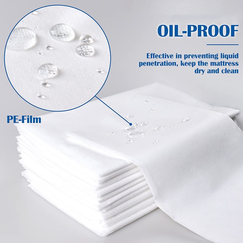 Platonee Disposable Bed Sheets Bed Cover for SPA Tattoo Massage Table Hotels 31" x 78" Non Woven Fabric White 20Pcs