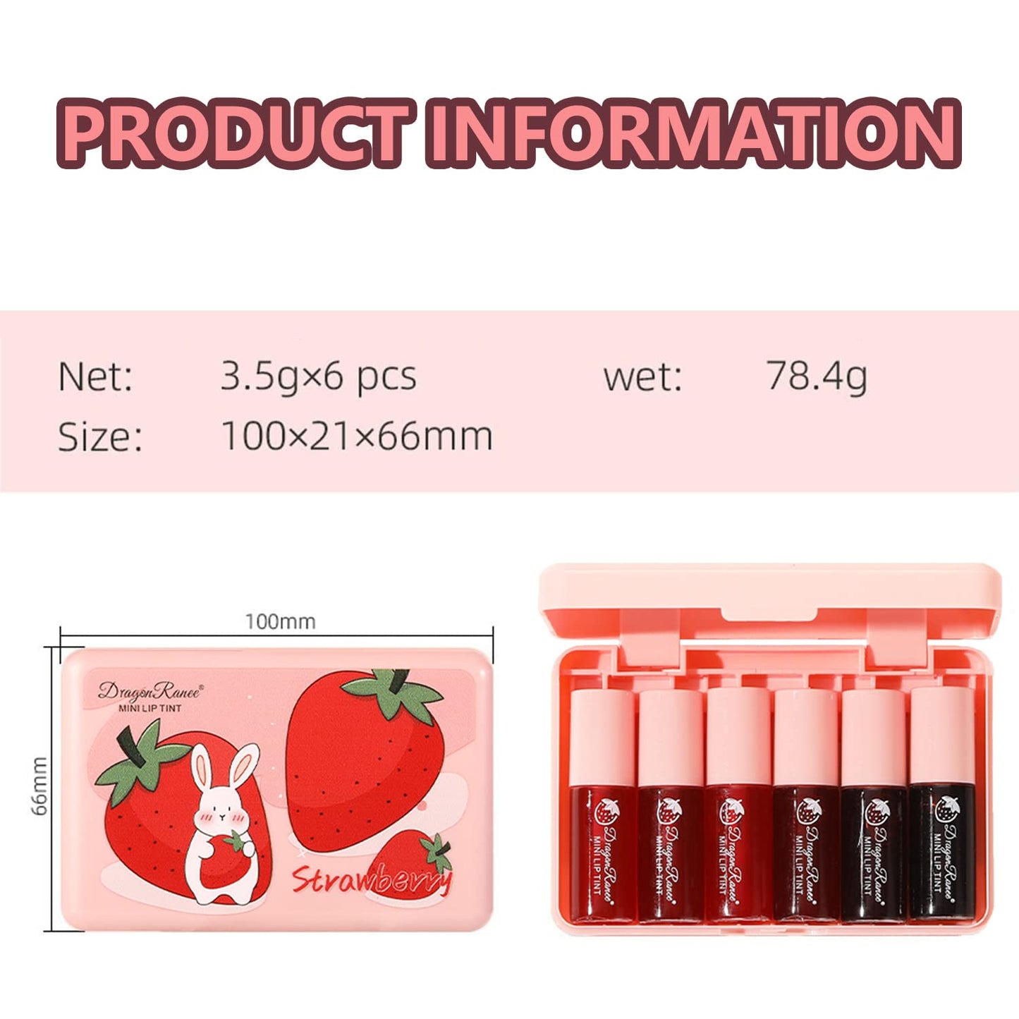 Lip Stain, 6 Colors Lip Tint Stain Mini Liquid Lipstick, Lip Stain Long Lasting Waterproof, Lip Gloss for Women, Makeup, Make Up, Makeup Set, Teen Girl Stuff, Cute Stuff, Maquillaje, High Pigment