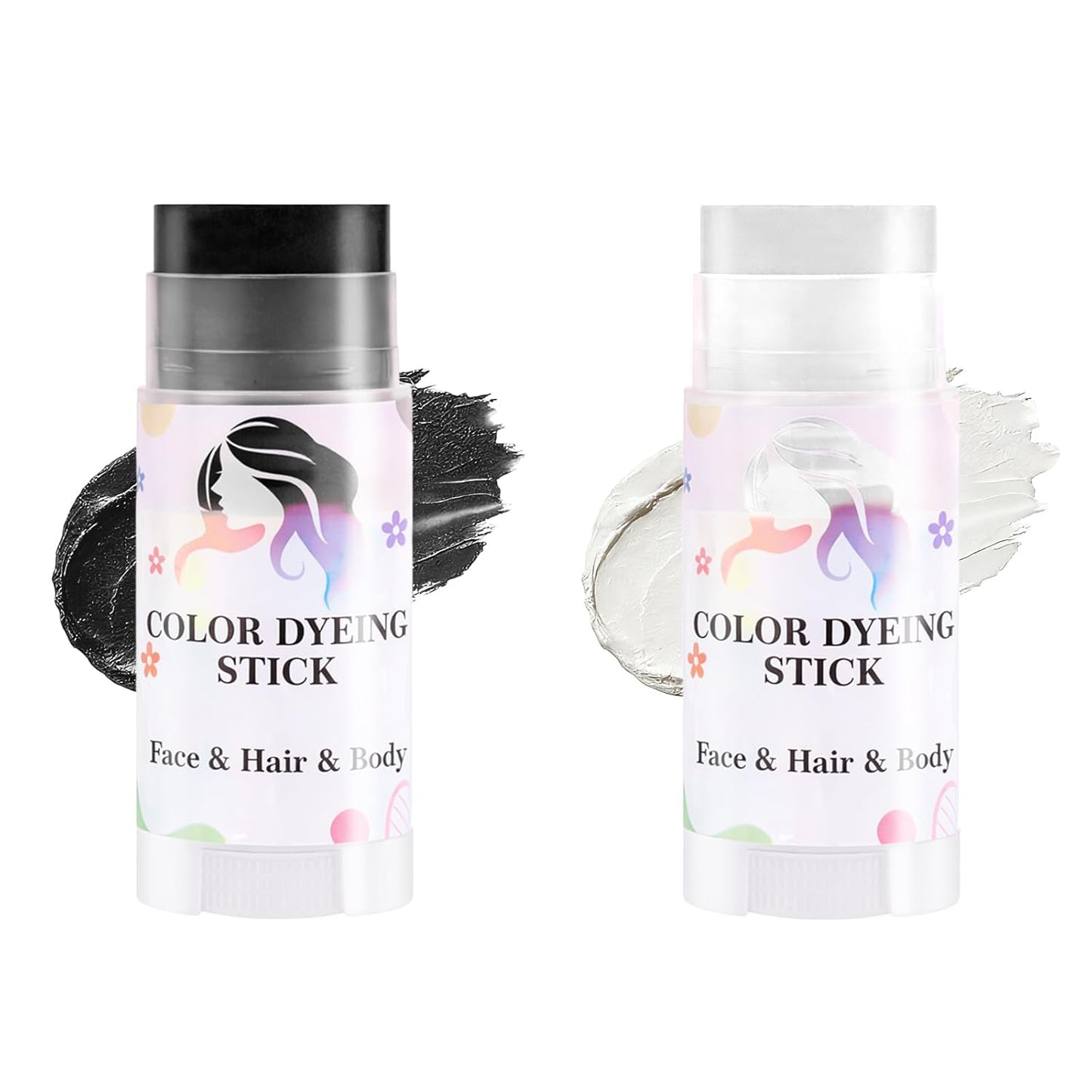 Red Temporary Hair Color Sticks - Washable Waterproof Hair Dye Chalk | Multi-Purpose Face & Body Paint for Festivals & Parties