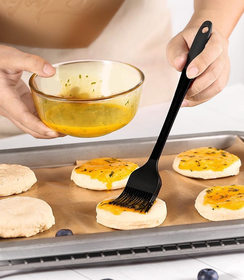 Silicone Spatula Set - 6 Heat Resistant Kitchen Spatulas | Non-Toxic, Ergonomic Grip for Nonstick Cookware