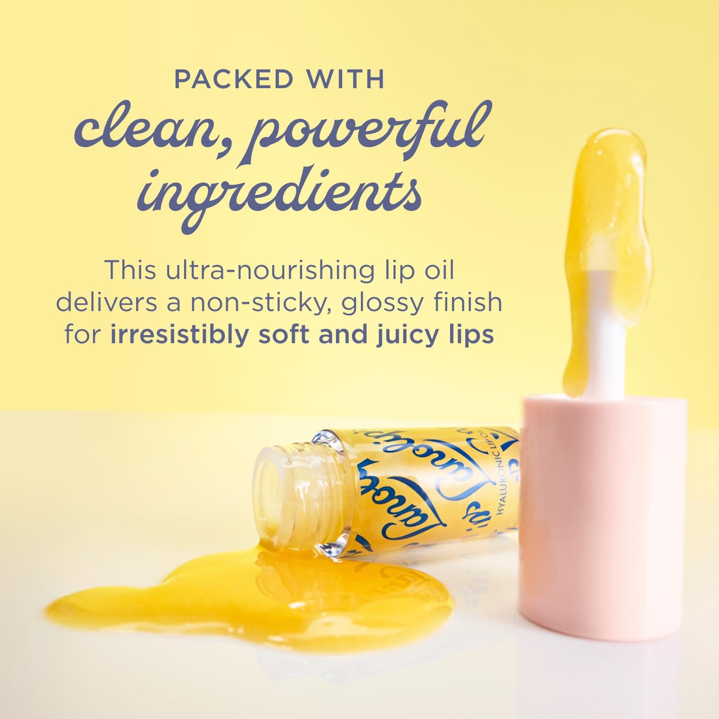 Lanolips Hydrating Lip Oil - Plumping Gloss with Lanolin & Hyaluronic Acid - Honey | Non-Sticky, Glossy Finish (0.2 Fl oz)