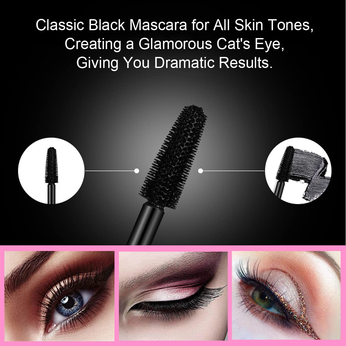 4D Silk Fiber Lash Mascara - Lengthening & Thickening, Waterproof | 2 Pack for All-Day Wear