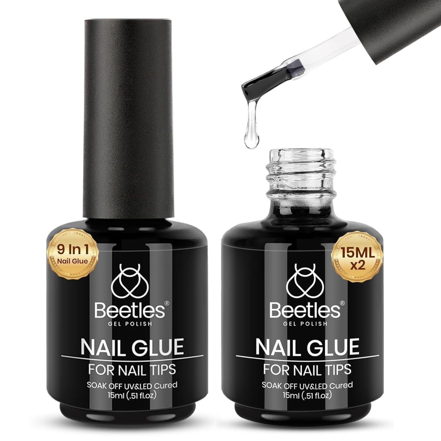 Coffin Gel Nail Tips | Medium Half Matte Press-On Nails - 288 Pcs, 12 Sizes for Easy DIY Manicure