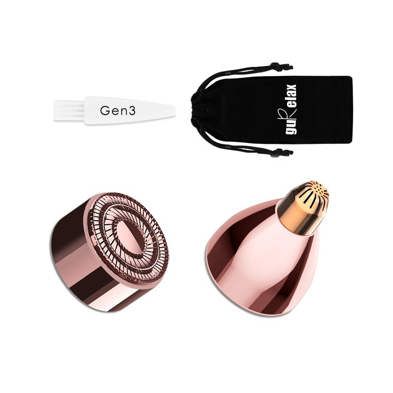 Gurelax Generation 3 Replacement Heads for Finishing Touch,ace and Eyebrow Hair Remover Replacement Heads, 18k Gold Precision Replacement Blades Compatible with New Flawless Gen 3 (2+2)