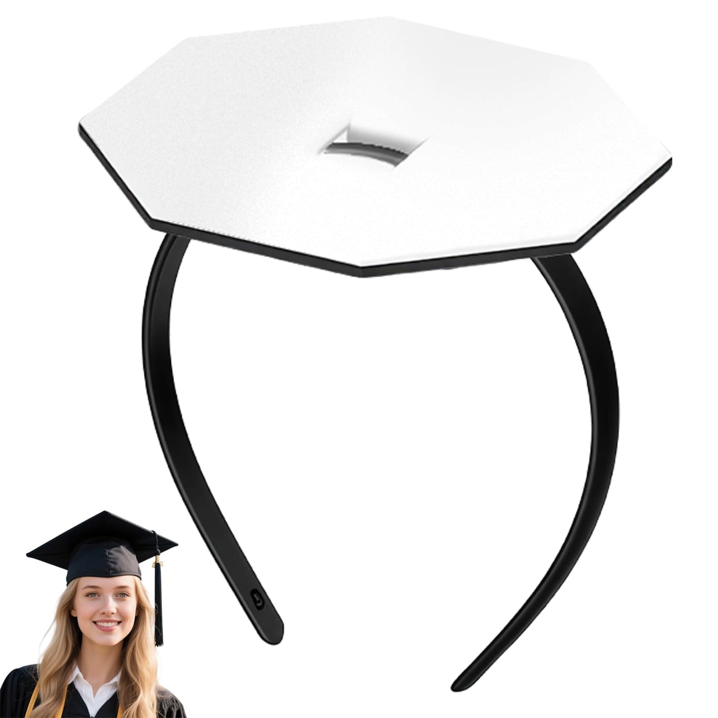 SARATA 2026 Graduation Cap Headband, Secures Your Graduation Cap and Hair Style Hat Accessories for Graduates, Students, Women