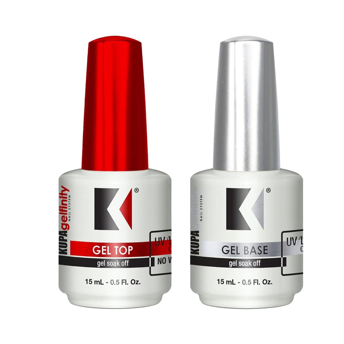 KUPA GelFinity Soak Off Gel - Matte Top Coat (No Wipe) 0.5 Fl Oz