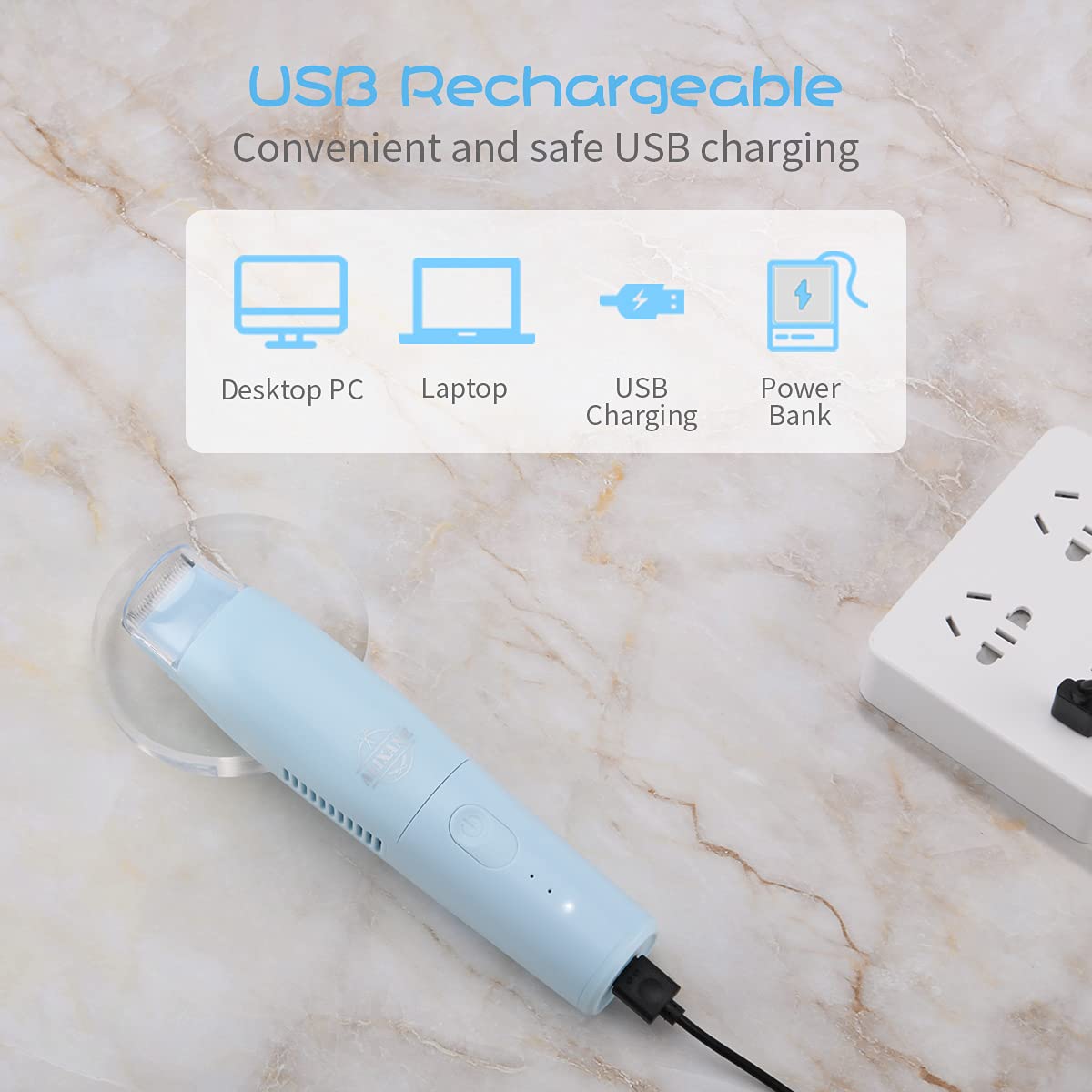 E-Hunter Baby Hair Clippers with Vacuum for Baby, Infants, Children, Kids and Newborn, Waterproof Rechargeable Cordless Hair Trimmer with 2 Guide Combs & Haircut Cape