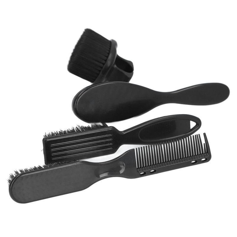 ZJchao 4pcs Men Beard Brush Set, Reinforced Nylon Hair Beard Styling Brush Set Ergonomic Handle Comb Brush Men Beard Brush Kit Beard Grooming Tools for Home and Barbershop