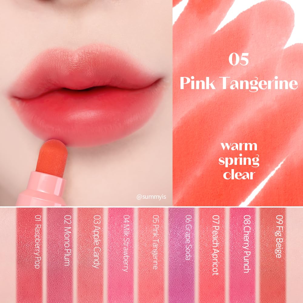 Dear Darling Marker Tint - Hydrating Long Lasting Lip Stain #5 Pink Tangerine (5g) | High Pigment Kbeauty Lip Tint