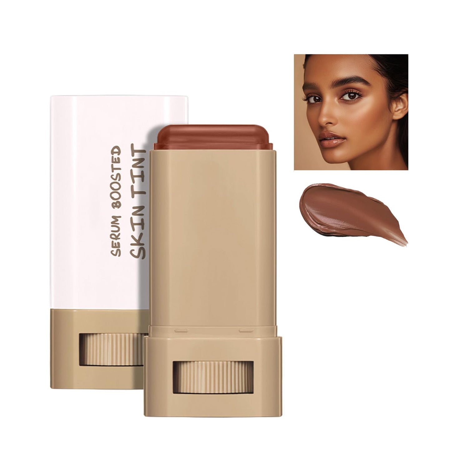 Skin Tint Foundation Stick | Full Coverage Beauty Balm with SPF & Dewy Finish - Shade #03