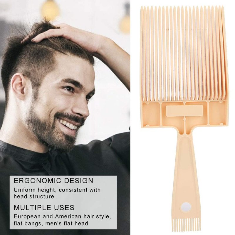 Flat Top Comb Hair Comb Styling Accurate Cutting Hair Trim Accessories Comb with level Bang Liquid Oil Hairdressing Tool For Men Salon Barber