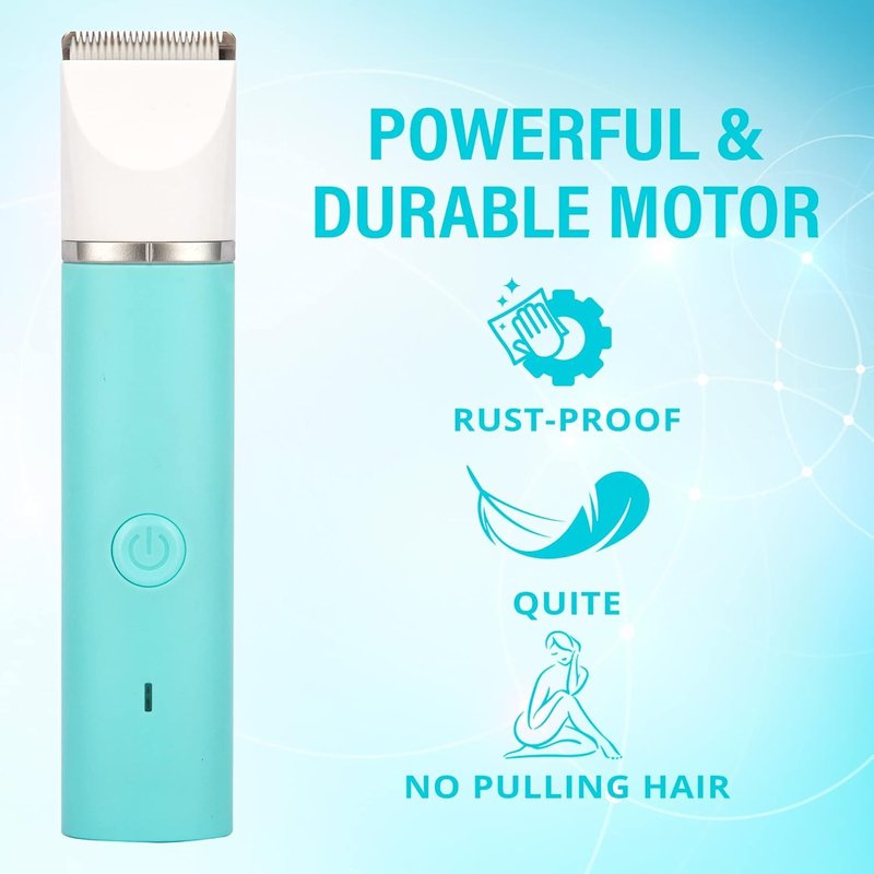 Bikini Trimmer for Women Pubic Hair: 2 in 1 Electric Razors for Women - Rechargeable Electric Shaver - IPX7 Waterproof Lady Shaver for Travel & Shower Use in Summer (Green)