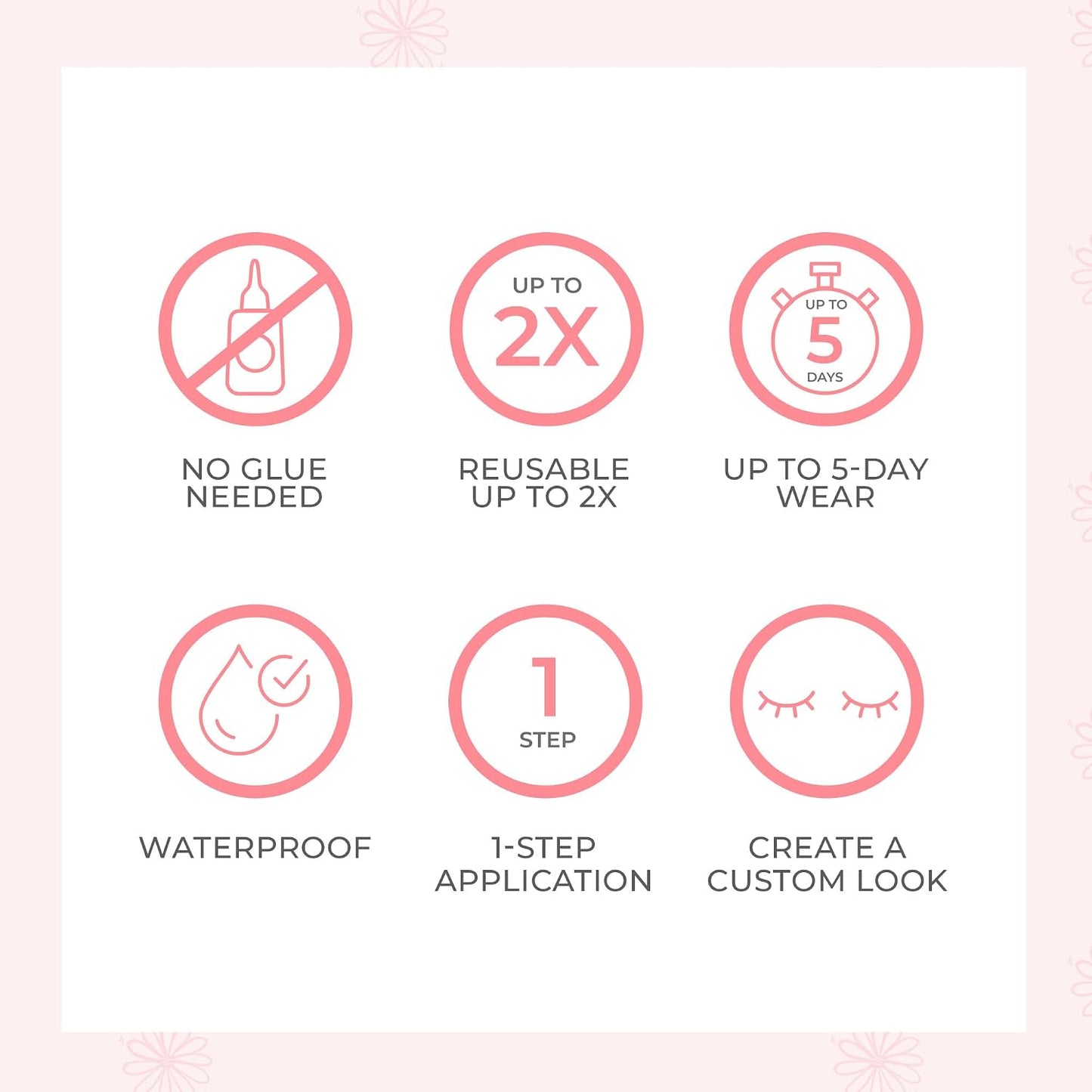 imPRESS Long Lasting Self Adhesive Eyelashes - Demi Wispy, 24 Light Volume Lash Clusters, 5mm-14mm | Reusable Case & Non-Stick Applicator