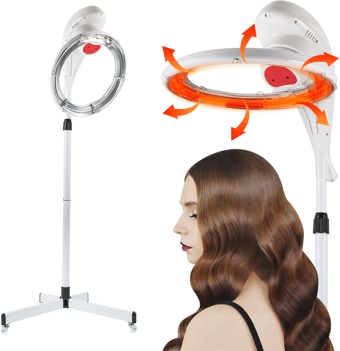Portable Hooded Hair Dryer - 3-in-1 Infrared Mobile Steamer for Salon & Home Use | Adjustable, 950W