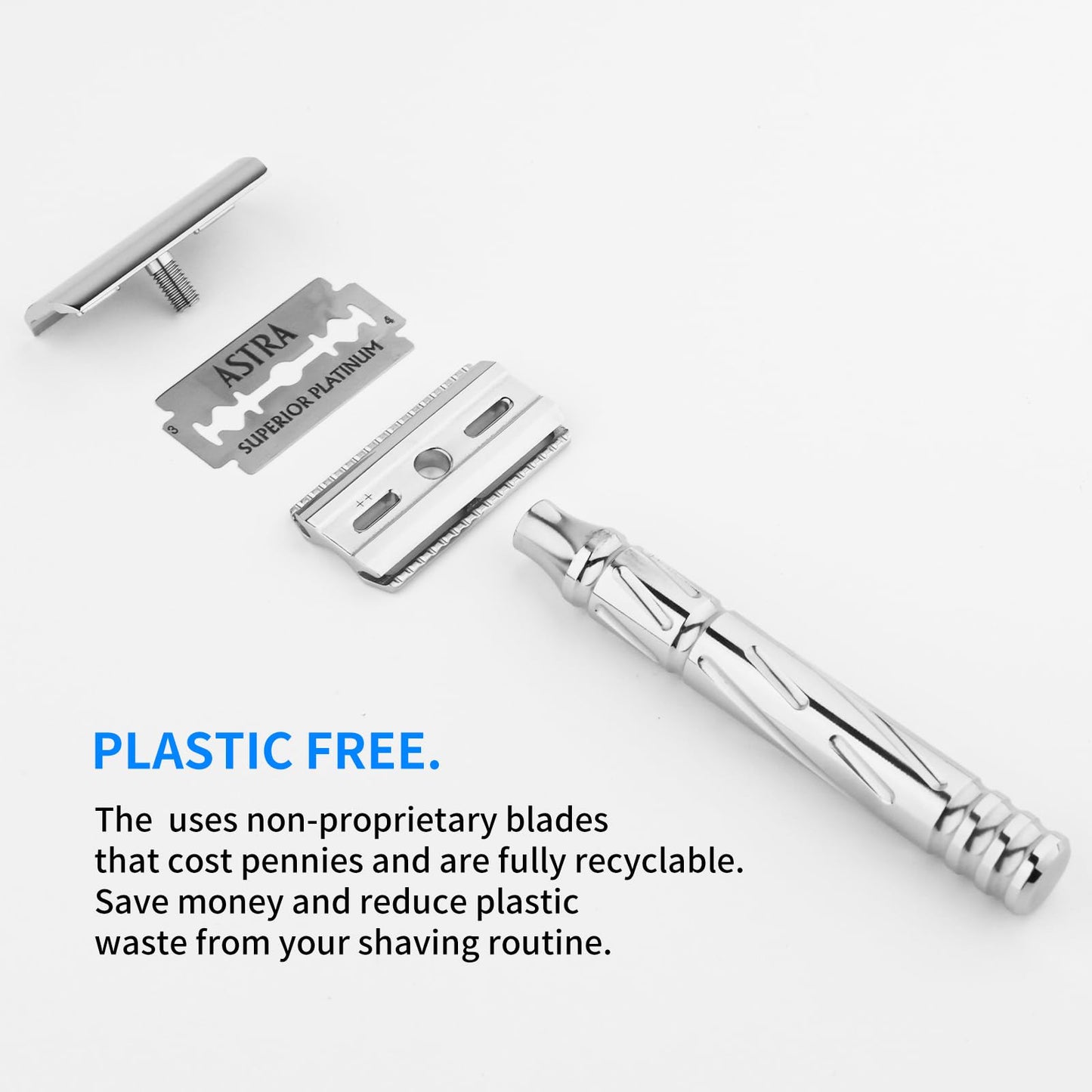 KAMPFE Double Edge Safety Razor Shaver Adopts CNC High-Precision Processing,Women and Mens razors for Shaving,30-degree Shaving Angled Head (aggress+++)