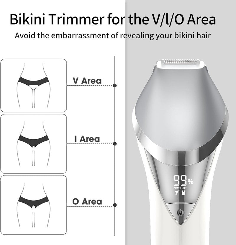 Epilator for Women, 7 in 1 Hair Removal Epilator, Electric Shaver for Women, Facial Brush, Face Massage and Body Exfoliator, IPX6 Waterproof Lady Razor for Whole body.