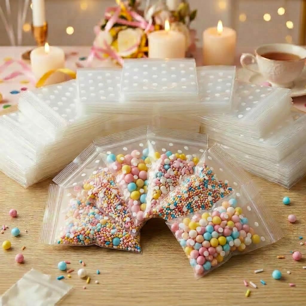 Clear Zip Lock Plastic Bags - 100 Pcs Mini 1.6" x 2.4" Pouches for Jewelry, Beads, Pills & Craft Storage | 4 Mil Thick