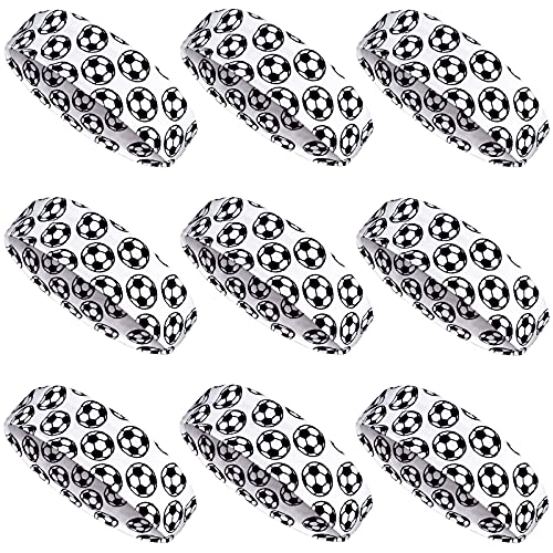 9-Piece Soccer Elastic Headbands - Non-Slip Sports Hair Accessories for Teams
