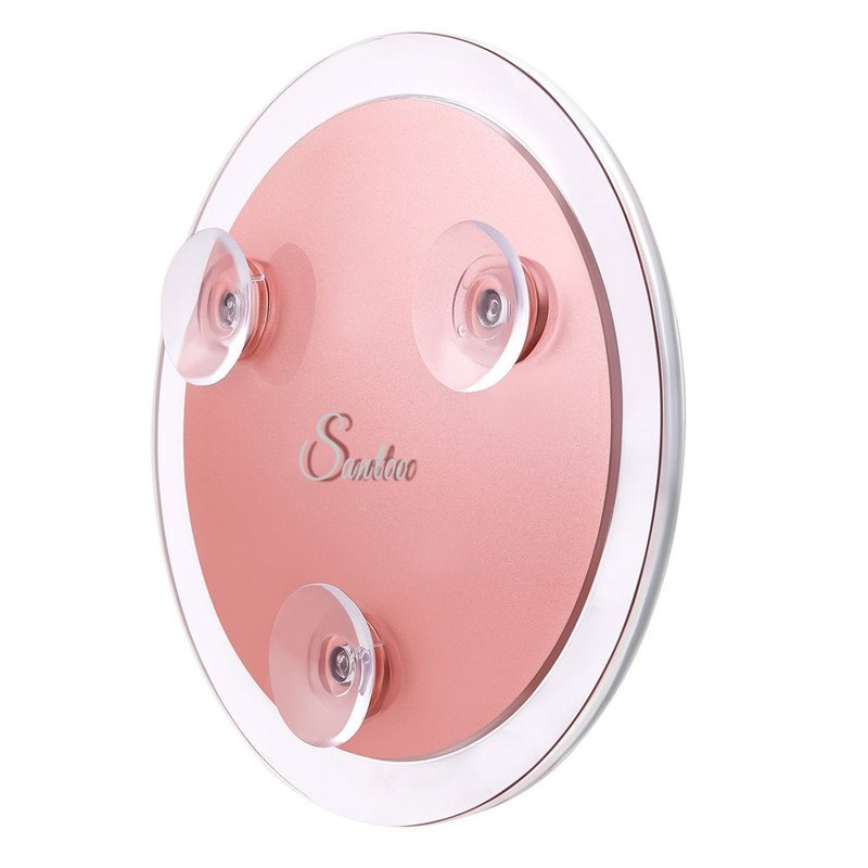 SANTOO 10X Magnifying Mirror - with 3 Mounting Suction Cups - Used for Precise Makeup - Eyebrows/Tweezing - Blackhead/Blemish Removal - Bathroom/Travel Makeup Mirror - 6 Inch Round
