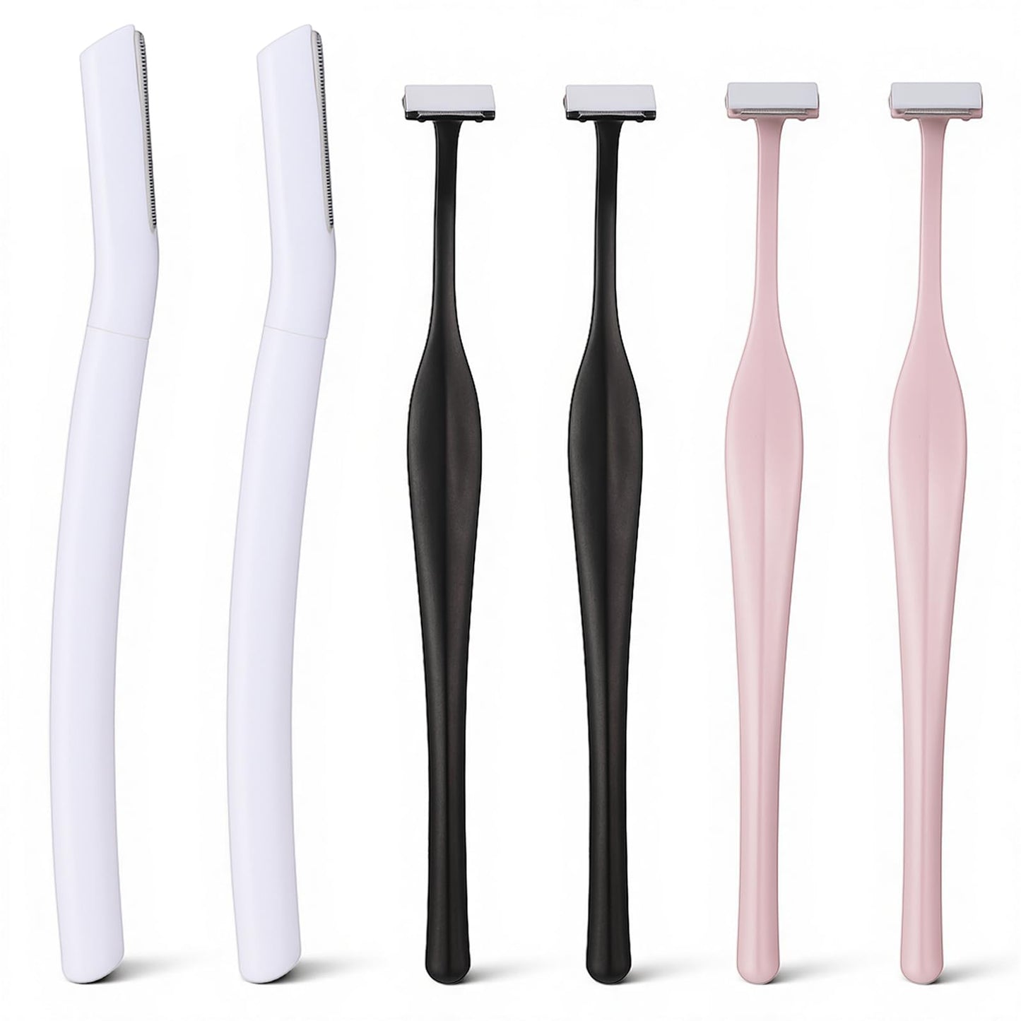 6Pack Eyebrow Razors Stainless Steel Dermaplaning Tool for Face, Small Eyebrow Shaver for Women Men Peach Fuzz and Fine