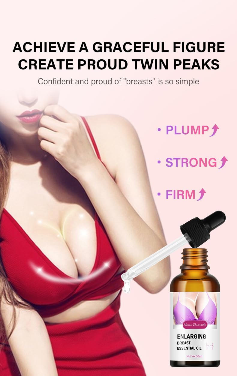 Natural Breast Care Oil - Organic Firming Serum for Women | Nourishing Massage Oil for Skin Elasticity & Tightening (1)
