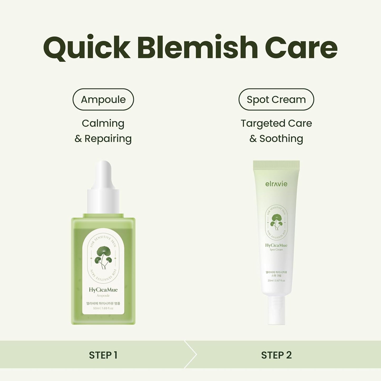 Calming Ampoule Serum for Sebum Control & Pore Care - Cica & Hyaluronic Acid, Vegan Formula | Fast-Absorbing Korean Skin Care
