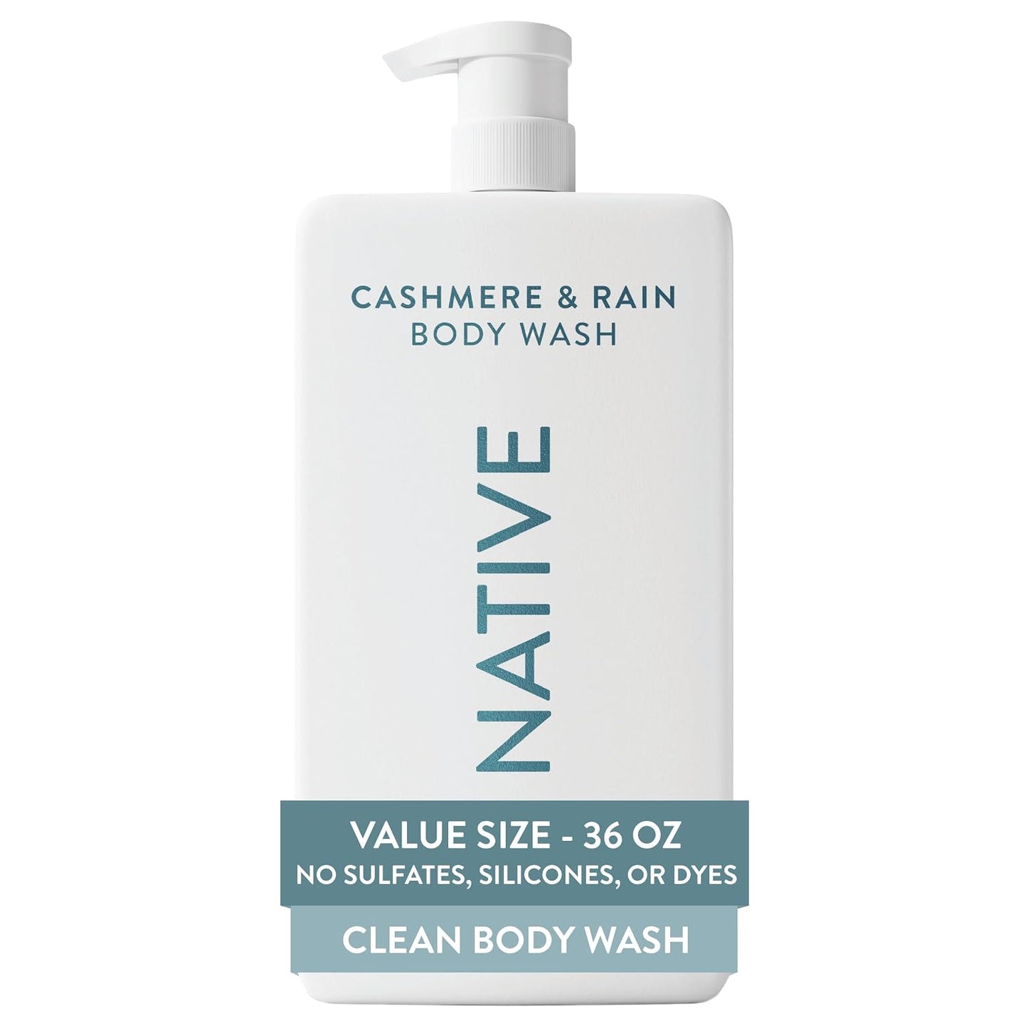Native Body Wash - Lilac & White Tea, 36 oz Pump Bottle | Sulfate-Free & Gentle Formula for All Skin Types