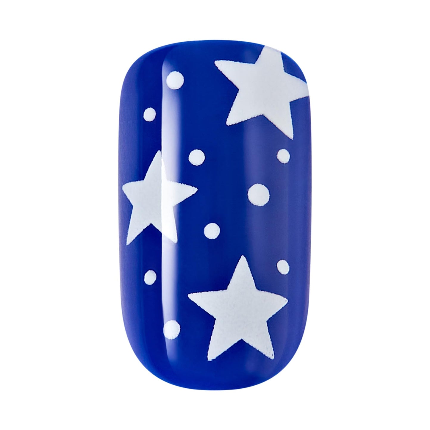 Kiss Impress No Glue Mani Press On Nails, Design, 'Stateside', Multicolor, Medium Size, Squoval Shape, Includes 30 Nails, Prep Pad, 1 Manicure Stick, 1 Mini File