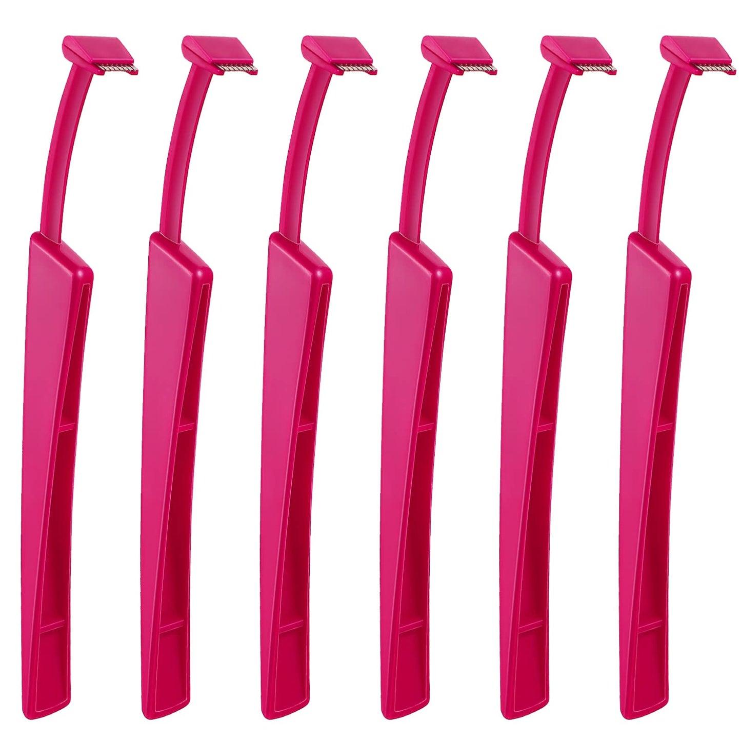 Beavorty 6Pcs Eyebrow Razor Stainless Steel Eyebrow Razors Brow Touch Up Razors Facial Hair Remover with Stainless Steel Blades Armpit Hair Razors for Multipurpose Facial Body Hair Removal