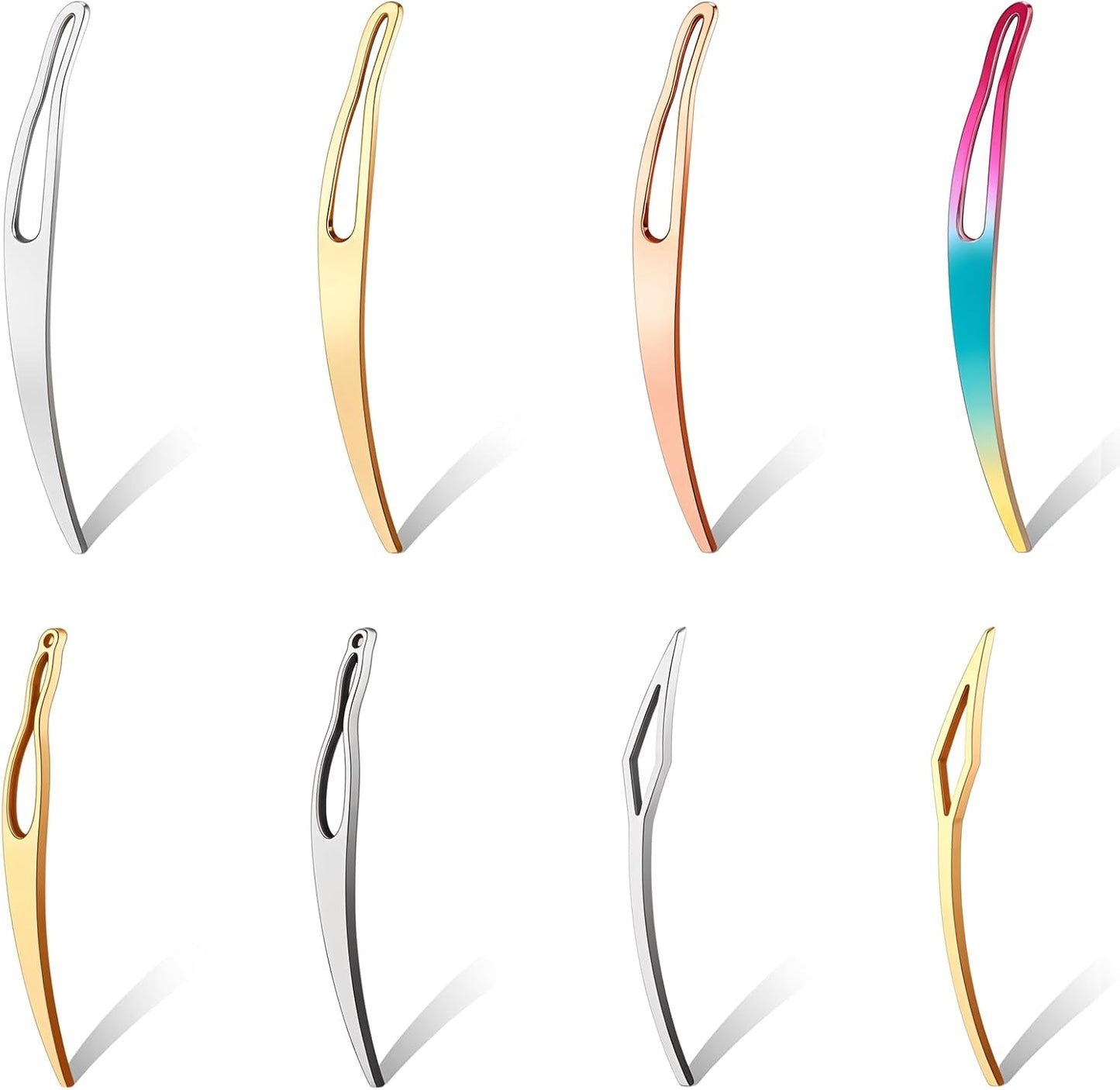Interlocking Tool for Locs - 8pcs Sisterlock Retighten Kit | Bent-Hook Shape for Hair Repair & Dreadlock Tightening (4 Colors)