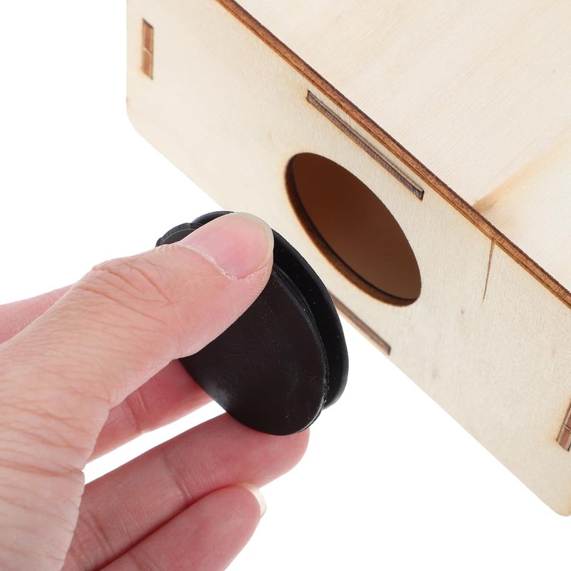 Angoily 15-Piece DIY Wooden House Piggy Bank Set Unfinished Wood Coin Bank for Kids Craft Painting Savings Container 4.13X6.49X3.93In