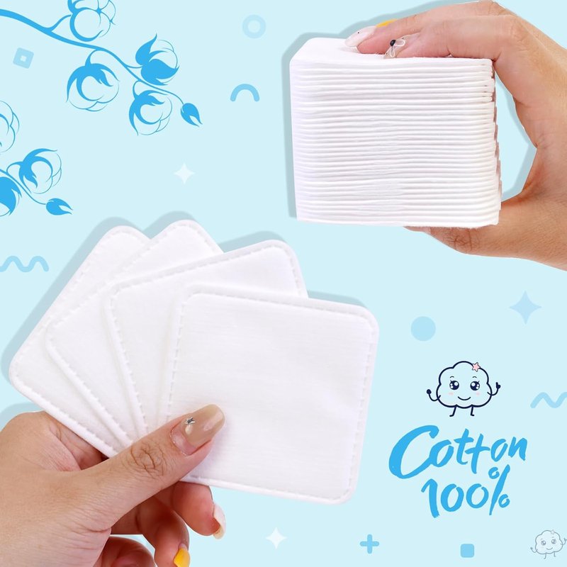 Cotton Eye Cotton Pads - 100% Pure Lint-Free, Soft-Edged Design | Extra Large, 160-Count for Makeup Removal & Toner Application
