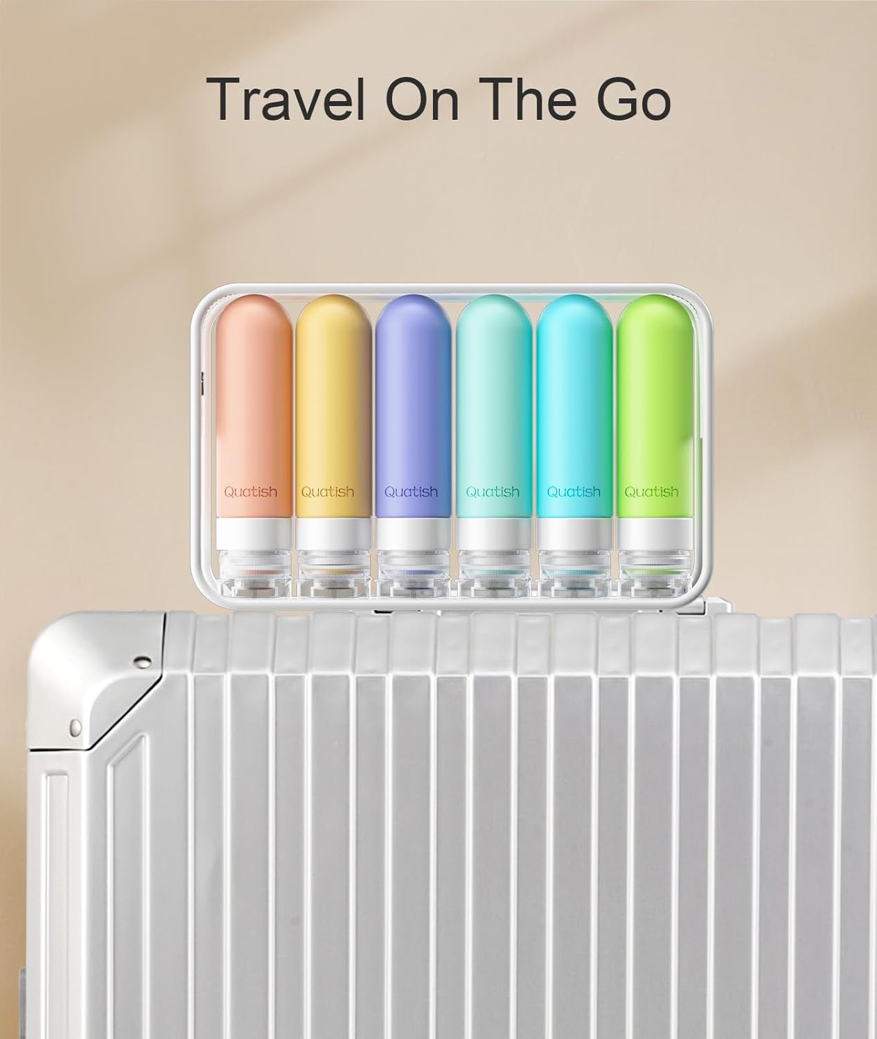 Travel Bottles for Toiletries - Leakproof 3 oz TSA Approved Silicone Containers | 6 Pack, BPA Free, Ideal for Camping
