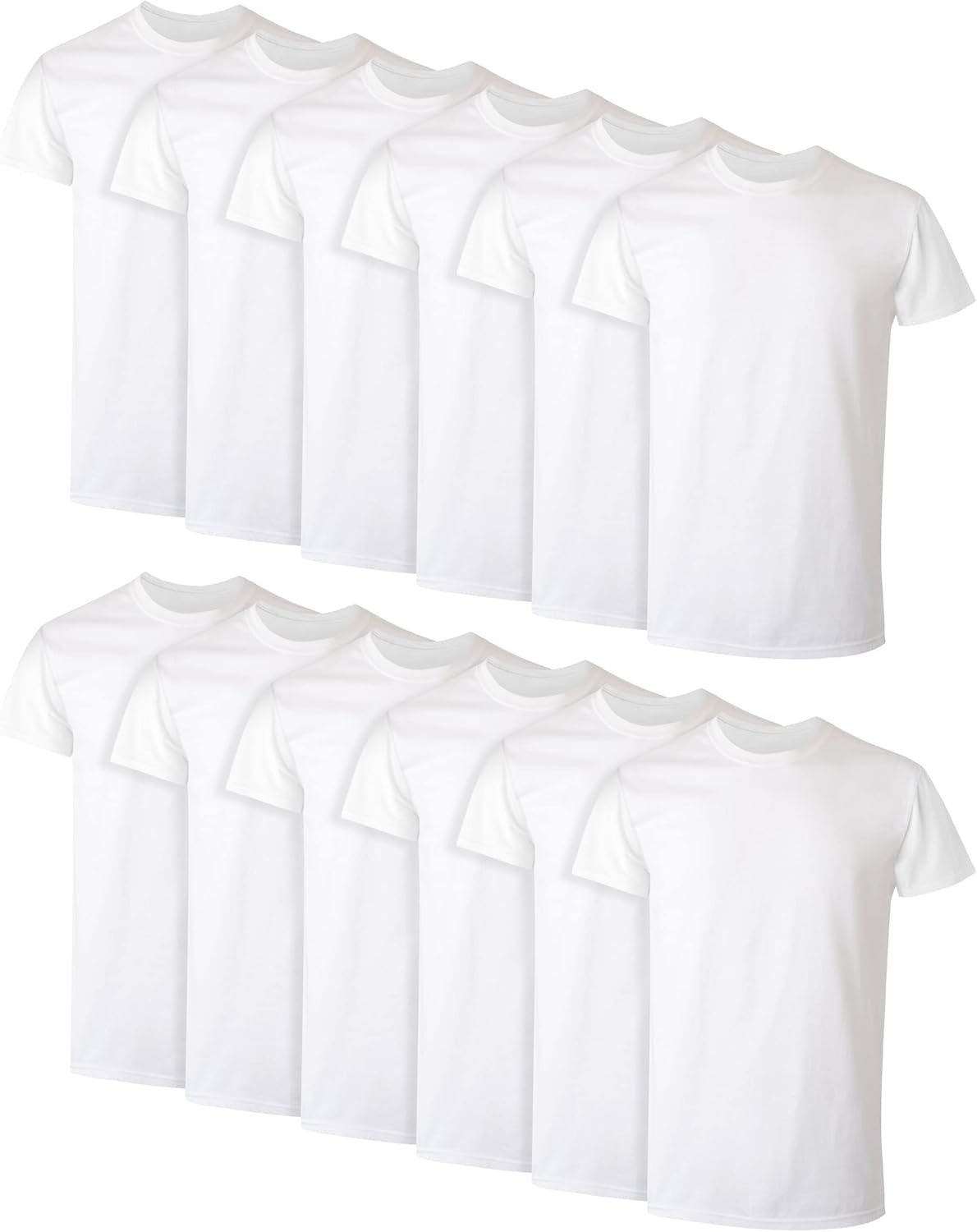 Hanes Men's Cotton Undershirts - Stay-Tucked, Soft Fabric | White/Black Multipack