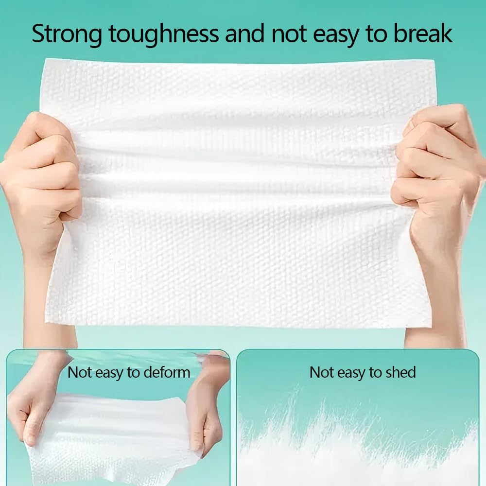 Disposable Face Towels - Soft & Absorbent Hot Towel Dispenser Towels | 80 Pack