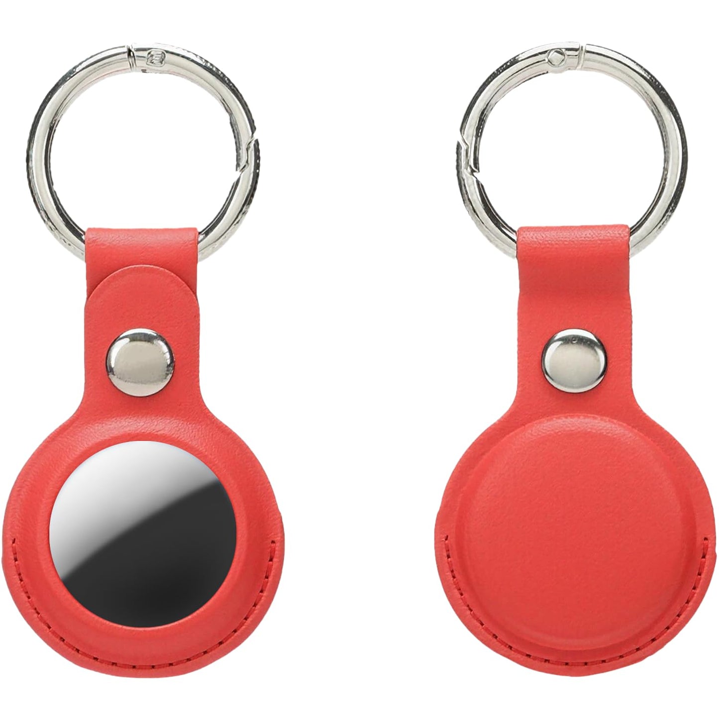 Compatible with Holder Case Keychain, for AirTag 2nd & 1st Generation Key Chain Ring Case Cover Red