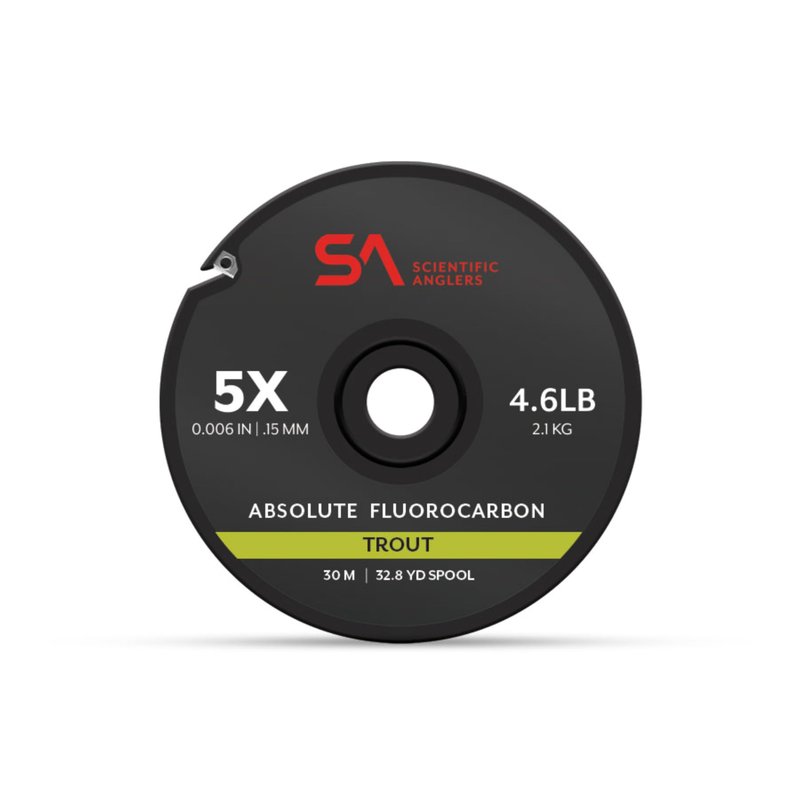 SA Absolute Trout Fluorocarbon Tippet, 30m, 5X